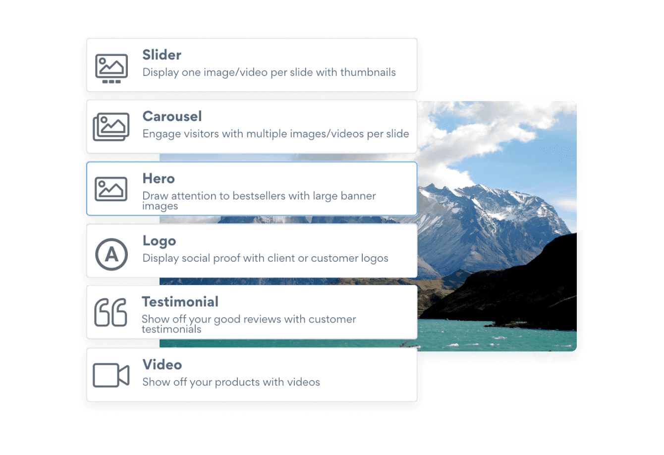 Image Slider info section 1