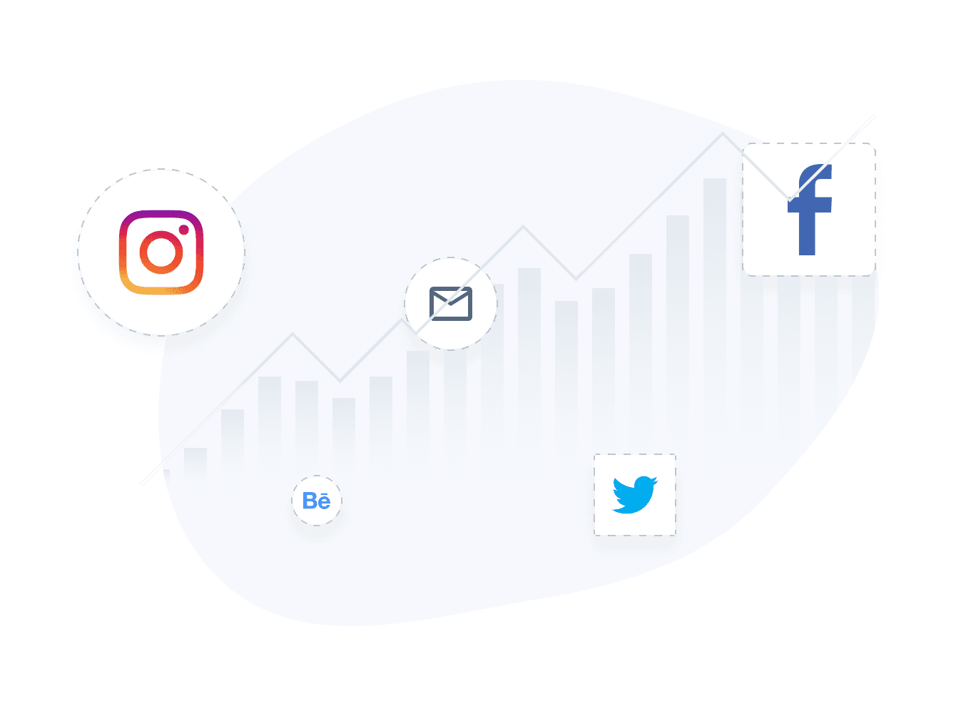 Social Media Icons info section 1