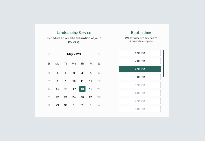 Landscaping Service Appointments