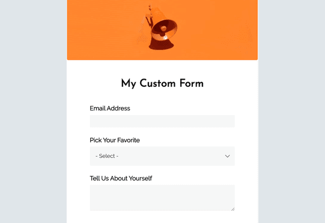 Custom Contact Form