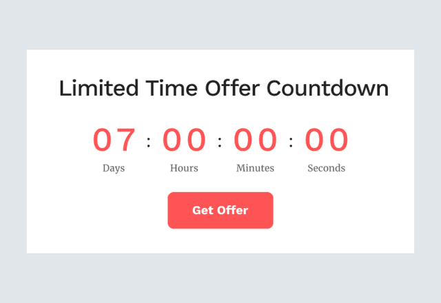 Limited Time Offer Countdown