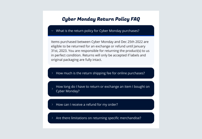 Product Reviews - Return Policy FAQ