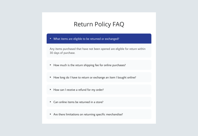 Return Policy FAQ