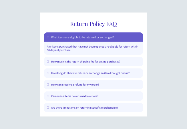 Return Policy FAQ