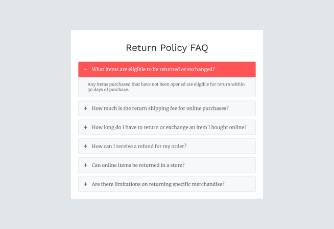 Return Policy FAQ