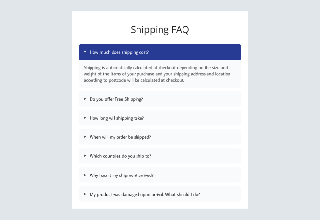 Shipping and Delivery FAQ