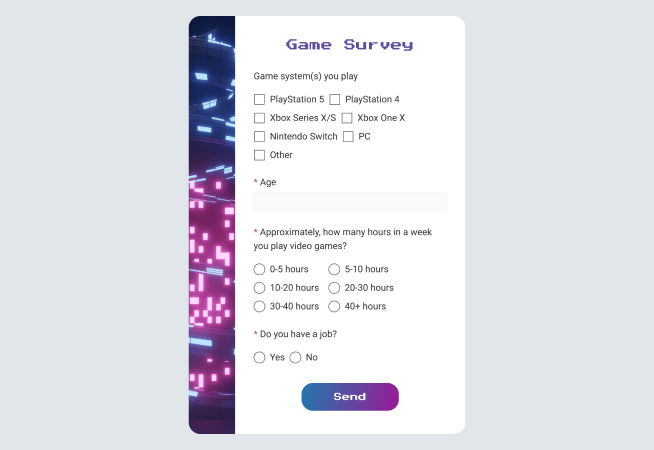 Video Game Survey Form