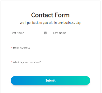 Standard Contact Form