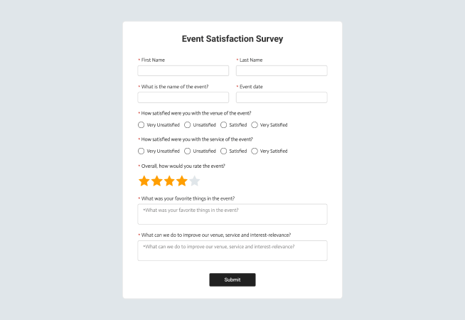 Event Satisfaction Survey