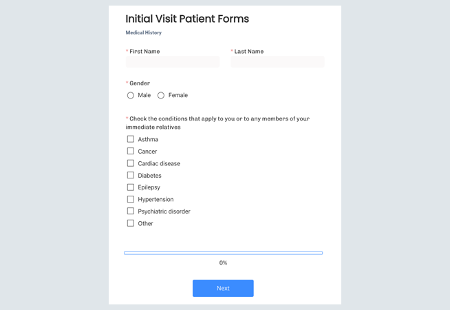 Initial Visit Patient Forms