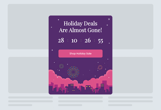 Holiday Countdown Popup