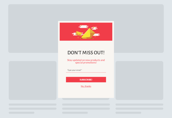 Don’t Miss Out Signup Popup