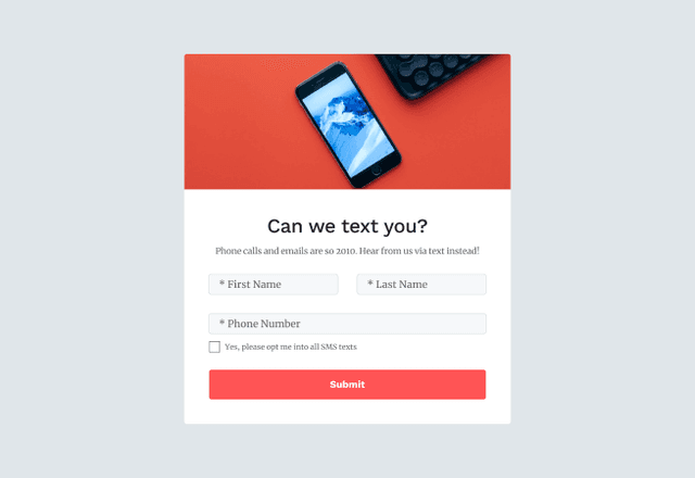 SMS Outreach Form
