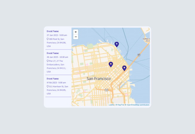 Next Events Map