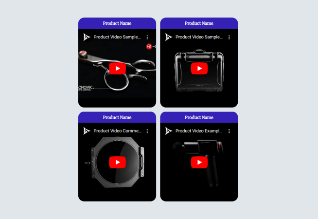 Product Tutorial Video Gallery