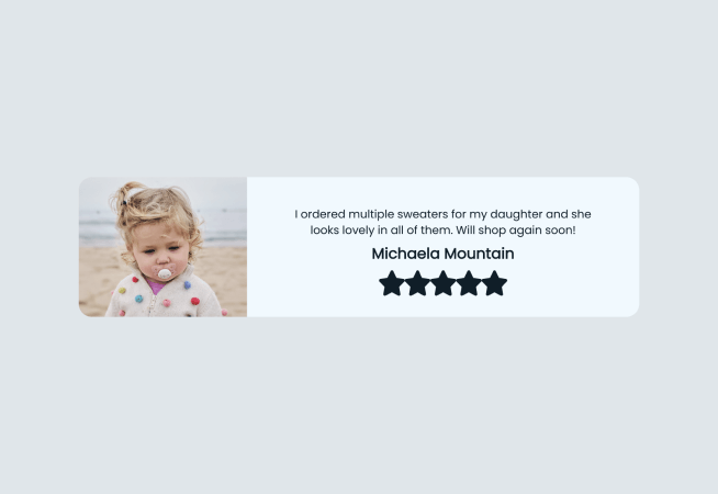 Testimonial - Kids Clothing