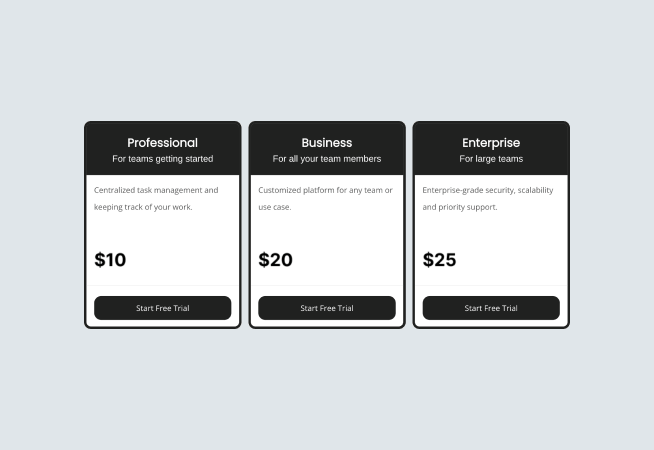 Team Subscription Plan Comparison