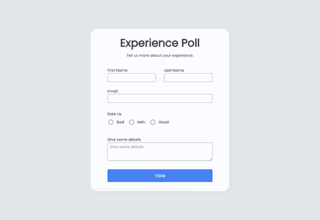 Customer Poll