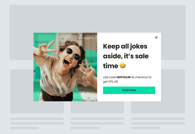 April Fools Day Discount Popup