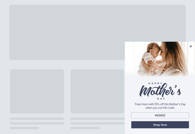 Mother's Day Discount Popup