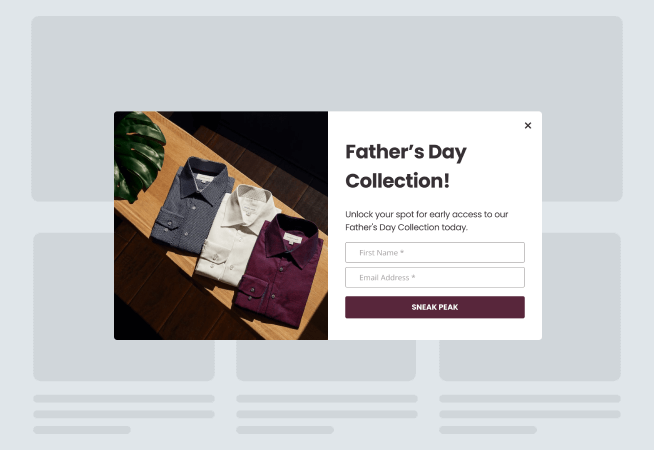 Father's Day Collection Popup