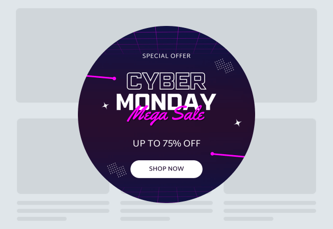 Cyber Monday Popup Mega Sale