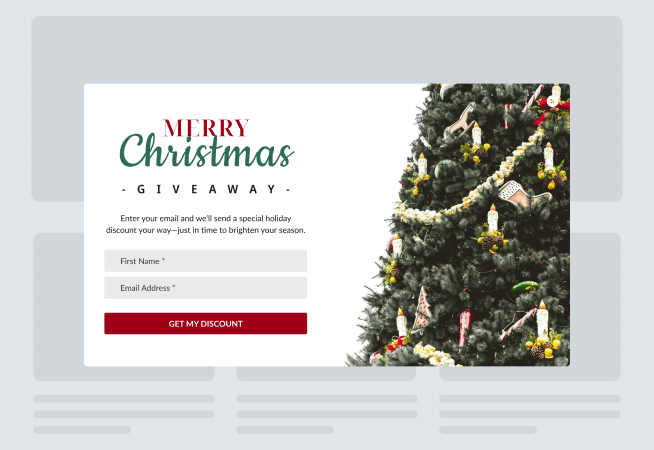 Christmas Giveaway Popup