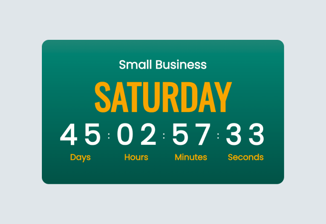 Small Business Saturday Countdown Sale