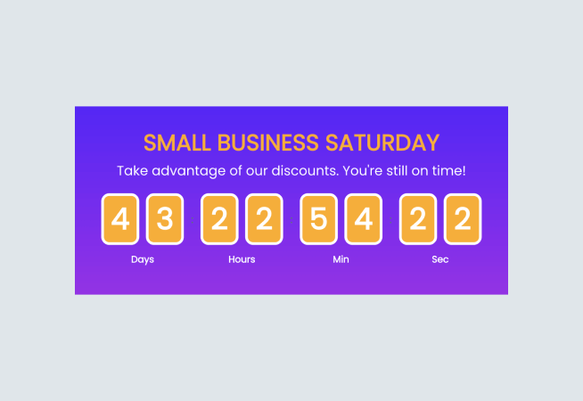 Small Business Saturday Countdown Timer