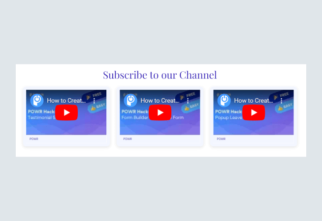Youtube Feed