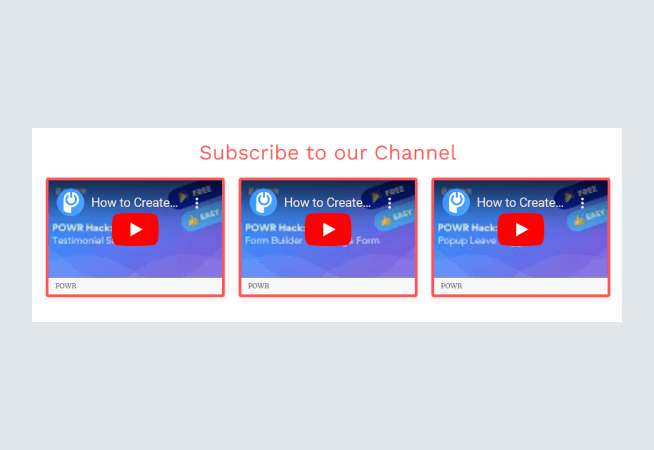 Youtube Feed