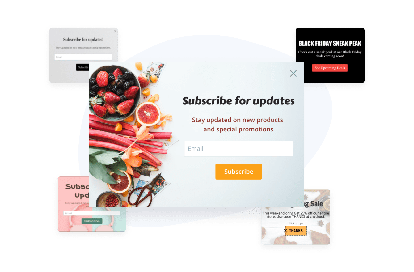 Subscription Signup Popup info section 1