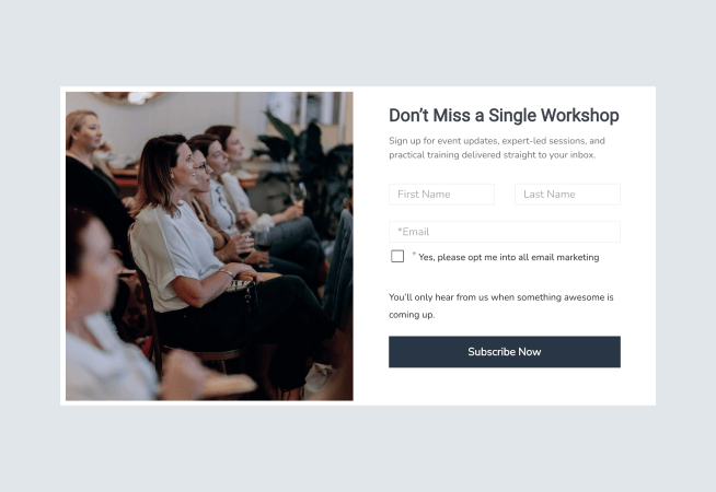 Event and Workshop Updates Form