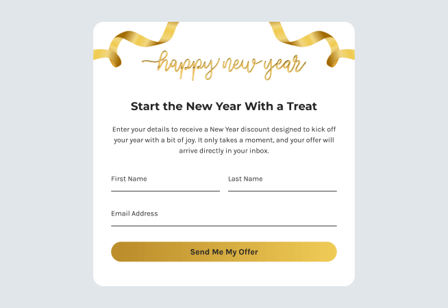 New Year Savings Form