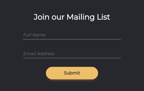 Mailing List Form