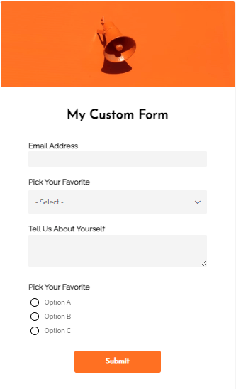 Custom Form Template
