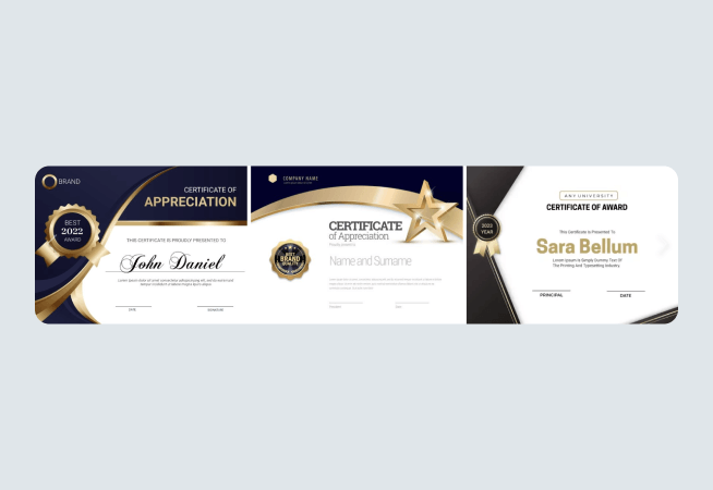 Certificate Multi Slider