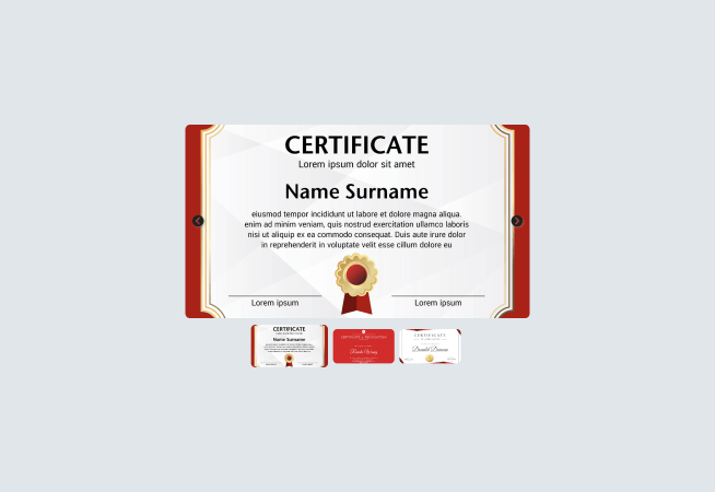 Certificate Multi Slider
