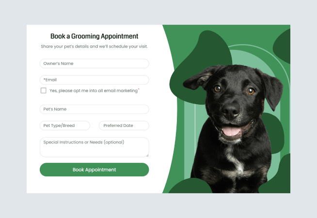 Pet Grooming Appointment Request Form