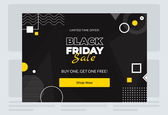 Buy One/Get One Black Friday Deal Popup
