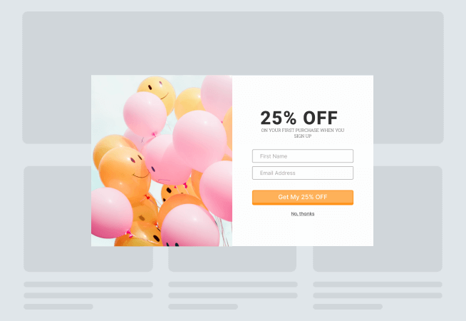First Purchase Popup