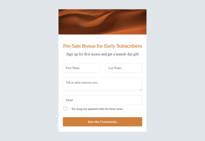 Pre-Sale Access Form