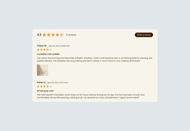 Brown Shades Template Product Reviews