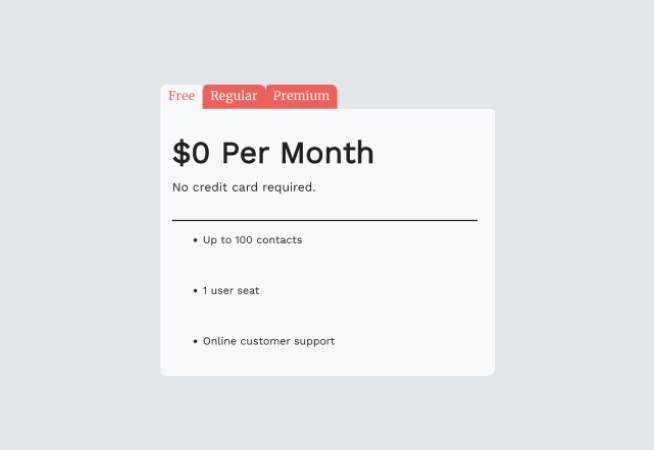 Plan Comparison Tabs