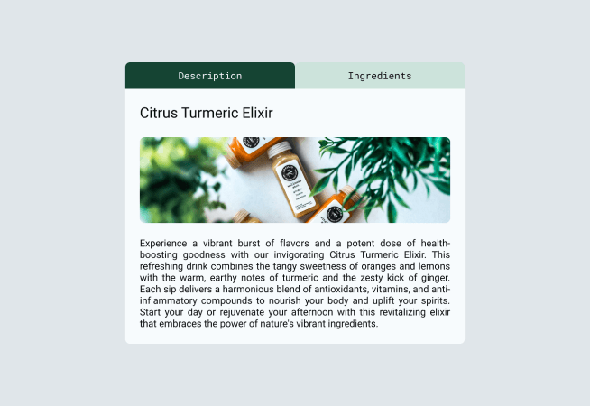 Food & Drink Description